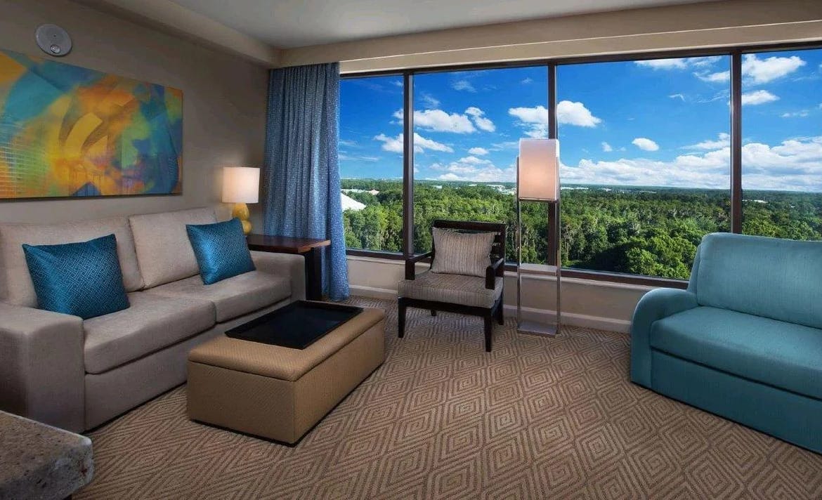 Bay Lake Tower Living Room